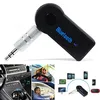 2017 Hand Car Bluetooth Music Receiver Universal 3 5mm Streaming A2DP Wireless Auto AUX Audio Adapter With Mic For Phone MP3337m