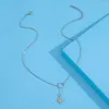 Correntes Moda Design Minimalista Colar com Pingente de Estrela de Oito Pontas com Círculo de Metal Curto Corrente de Colar Elegante para Presente de Joia Feminina