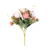 Decorative Flowers Rose Bouquets Wedding Decorations Living Room Home Pography Artificial Plants Fake Imitation Roses Decoration