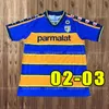 Parma Retro Soccer Jersey Home Fuser Baggio Crespo Ortega Cannavaro Football Shirt Buffon Thuram Futbol Camisa 01 02 03 93 95 97 98 99 00 2001 2002 1998 1999 1995 1995 1997