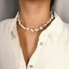 Collana girocollo in conchiglia Puka per donna Bohemien Summer Beach Stone Beaded Vibe Hawaii Jewelry Gift - Bianco