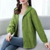 Women's Trench Coats Sun Protection Clothing Top Spring Summer 2023 Windbreaker Jacket Women Hooded Loose Cardigan Large Size 6XL Ladies