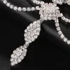 Haarspangen Stonefans Tiered Pendant Headpiece Crystal Für Frauen Hochzeitskappe Roaring 20s Flapper Head Chain Bridal Party Accessories