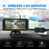 Araba Video Jansite 5 Monitör Arka Bakış Kamerası Dijital 1080p Kablosuz Otomatik Park Sistemi Gece Görme Su Geçirmez Yedekleme Camer285V