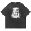 T-shirts pour hommes CHICVOY Retro Shirt Y2K Streetwear Hip Hop Lettre Graphic Print Washed Tshirt Goth Distressed Cotton Tee Harajuku Tops