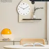 Horloges murales classique chambre horloge Quartz mouvement mécanisme rond minimaliste moderne salon Reloj maison accessoires