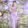 Etnische Kleding Chinese Jurk Qipao Sexy Cheongsam Vrouwelijke Halter Oosterse Vrouwen Avond Split Traditionele QipaoEthnic2164