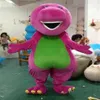 2018 High quality Profession Barney Dinosaur Mascot Costumes Halloween Cartoon Adult Size Fancy Dress228t