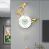Horloges murales Net célébrité horloge salon lumière luxe maison mode 2023 créatif moderne Simple décoration