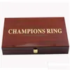 Solitaire Ring 55Pcs 1967 To 2023 Basketball Team Champions Championship Set Wooden Box Sport Souvenir Men Women Boy Fan Christmas G Dhisc