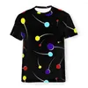 Magliette da uomo Atoms Pattern Poliestere Stampa 3D Camicia Sport all'aria aperta Abbigliamento ad asciugatura rapida Magliette da strada larghe