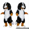 2018 design Custom White Black Sheep Dog Mascot Costume Personaggio dei cartoni animati Fancy Dress per la fornitura di feste Adult Size282U