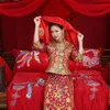 Ethnic Clothing Dragon Gown Bride Wedding Dress Chinese Style Costume Phoenix Cheongsam Evening Show Slim For The248y