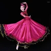 Vêtements de scène 360 degrés Performance espagnol Vestido Flamenco robe robes femmes fête Falda rouge soirée danse personnalisée