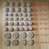 Factory 50pcs lot Silver Tone Clear Crystal Rhinestone DIY Embellishments Flatback Buttons Hair Accessories Decoration317t