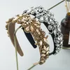 Headwear Hair Accessories Highgrade Full Luxury Baroque Court Headband Women Retro WideBrimmed Black Hoop Wholesale 230729