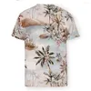 T-shirt da uomo Dream Islands Print Summer Mens Tropics Pattern 3D Stampato in poliestere traspirante Top Manica corta ad asciugatura rapida