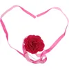 Flores decorativas Produtos femininos Acessório de moda Gargantilha Corrente Colar Rosa Colares Banda