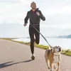 Collari per cani Pet Cat Guinzaglio Cintura da corsa Striscia riflettente Elastico Walking Training Mani libere per cani di taglia media