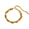 Cadenas SITA 316L Acero inoxidable Color dorado moda cadena gruesa collar pulsera para mujer exquisito regalo de joyería de muñeca