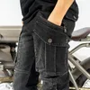 Jeans masculin 2023 printemps automne pantalon hommes tactique mâle multiple poches cargo pantalon décontracté pantalon de dimère droit