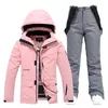 Other Sporting Good s Winter Snow Suit Sets Snowboarding Clothing Skiing Costume 10k Waterproof Windproof Ice Coat Jackets and Strap Pants 230729