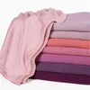 Foulards doux et extensibles pour femmes, châle long, turban, cravate pour femmes, jersey de qualité supérieure, coton musulman, hijab, casquette élégante, écharpe uni