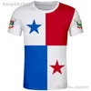 Męskie koszulki Panama T Shirt DIY darmowe niestandardowe wymienione nazwisko Numer Pan T-shirt Nation Flag Pa Republic Panamański Hiszpański druk Po odzież 230728