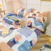 Bedding sets Bedding Set for Girl Boy Bedroom KIDS Modern Comforter Duvet Cover Flat Sheet Pillowcase Home Textile Soft Bed Linen 230728