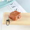 Keychains 1pc Simulering Braised Pork Ribs Keychain Funny Silicone Doll Women Bag hänge Par Key Chains Kid Toy Gift Diy Jewelry Craft