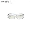 Lunettes de soleil KINGSEVEN bleu lumière bloquant lunettes mode carré Prescription lunettes clair lentille ordinateur jeu femmes/hommes