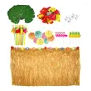 Disposable Table Covers Small Umbrella Luau Party Supplies Tropical Decorations Hawaiian Flowers Grass Skirt