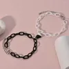 Lien Bracelets 2 pièces mode chaîne Couple Bracelet femmes hommes Vintage aimant coeur charme corée 2023 amitié bijoux accessoires