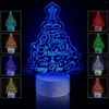 Night Lights Home Decoration Christmas Tree 3D Acrylic Led Lamp Children's Bedroom For Boy's And Girls Gift