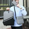 School Bags 3 Pcs Large capacity Backpack for Men Laptop Out of home Travel Trend Bag Middle and High Students 230729