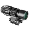 Mira red dot sight scope 3x lupa se encaixa visão de ponto com tático 30mm flip to side 90 graus weaver picatinny anel de montagem