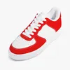 DIY-skor Mens Running Shoes One For Men Women Platform Casual Sneaker Classic Red and White Cool Trainers Outdoor Sports 36-48