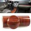 For Car Interior DIY 1pc 100 x 30cm High Glossy Wood Grain Vinyl Sticker Waterproof Textured Auto Car Decal Wrap Film285I