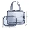 Skolväskor Vattentät ryggsäck Transparent PVC Set Bag Solid Clear Unisex stor kapacitet Par Fashion Bagback Designer 230728