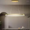 Kolye lambaları Modern Minimalist Yemek Odası Beyaz Led Avize Akrilik Yuvarlak Nordic Yaşam Aydınlatma Armatürleri