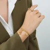 Pulseras de eslabones, pulsera de moda para mujeres y niñas, joyería sencilla de acero inoxidable para hombres, regalo para Mujer, Pulseras, artículos gratis con