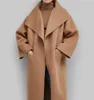 23-Tote*Me Signature Wool Cashmere Coat Side Slit Long Coat Women