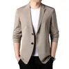 Abiti da uomo Blazer Ehioe Giacca da uomo da uomo Estate Ultra-sottile traspirante Alta elasticità Leggera Seta di ghiaccio Protezione solare Giacca da abito casual 230729