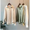 Frauen Polos Chiffon Bluse Weiß Langarm Tops Frühling Koreanische Mode Hemd Einfarbig Nische Lose Frauen Plus Größen 230729