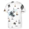 Men's T Shirts Botanical Vector Seamless Pattern Polyester 3D Print Tropics Shirt Outdoor Sports Clothes Tees