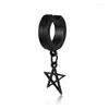 Orecchini a bottone 3paris Punk Man Acciaio inossidabile Star Black Set Party Jewelry