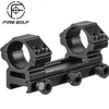 Fire Wolf 25,4 mm 1 "Dual Ring Middle Profile Se - till och med 20 mm Weaver Picatinny Rail Scope Mount Hunting Accessories