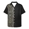 Chemises décontractées pour hommes Polynesian Tribal Hawaiian Totem Tattoo Hawaii Prints For Men 3d Shirt Beach Short Sleeve Fashion Tops Tee Party