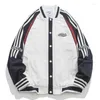 Men's Jackets 2023 Patchwork Vintage Varsity Jacket Men Spring Striped Embroidery Baseball Women Korean Streetwear Cotton College Coats