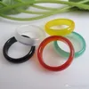 Diâmetro interno 16mm-18mm Largura 6mm Venda direta da fábrica Anel de ágata Novo Jade Ágata Acessórios Casal RingS preto rosa verde branco vermelho